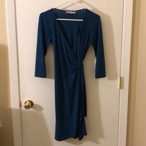 Lily Teal Blue Wrap Dress